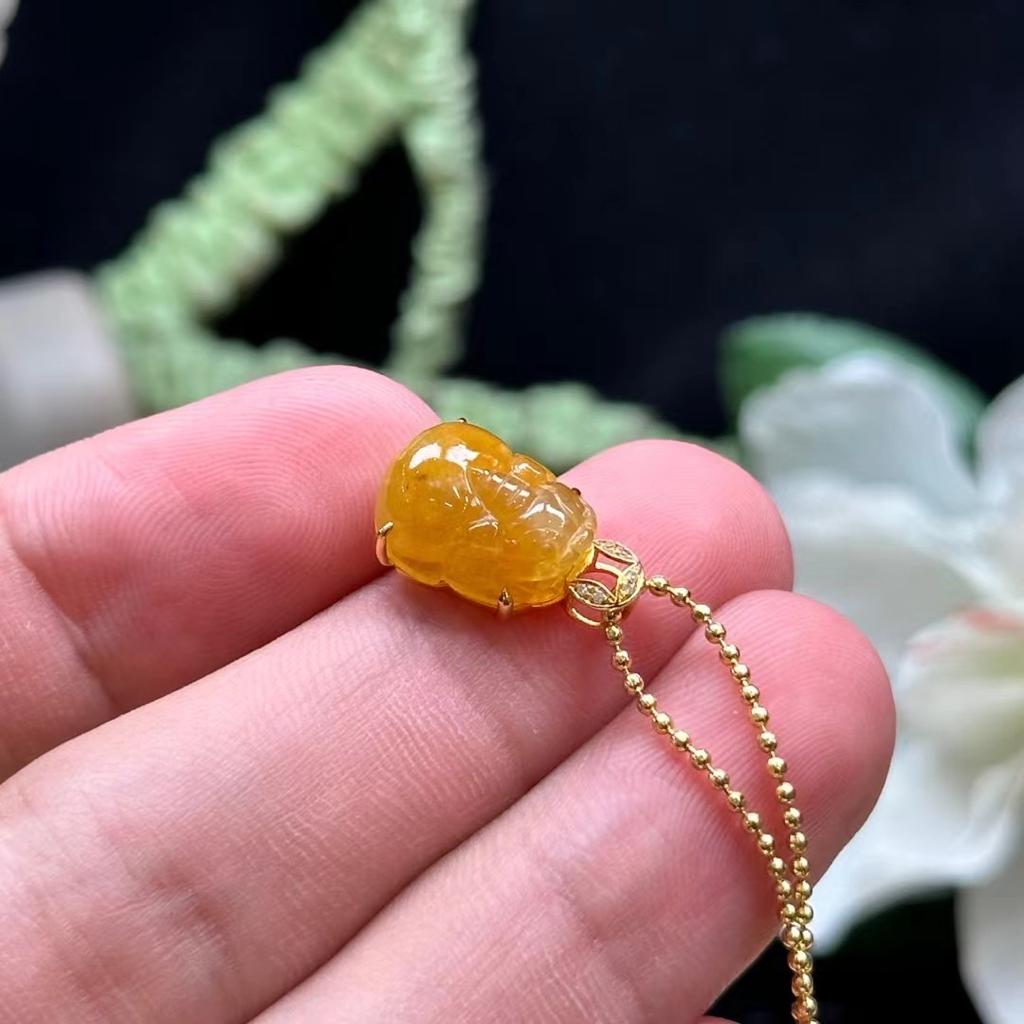 冰種黃翡 招財貔貅