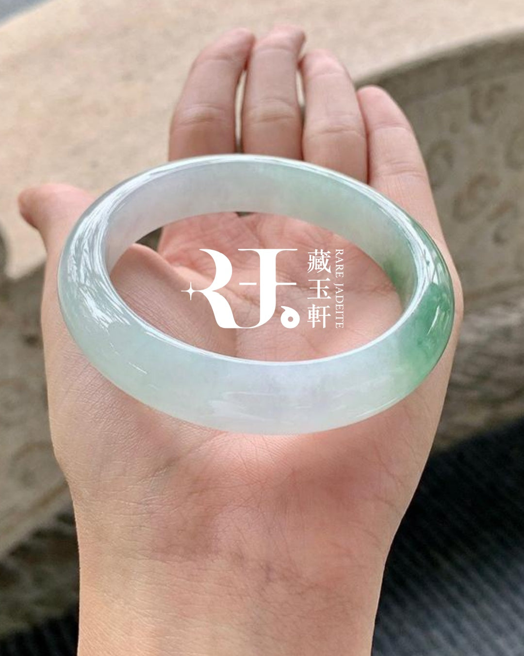 糯冰飄綠平安鐲