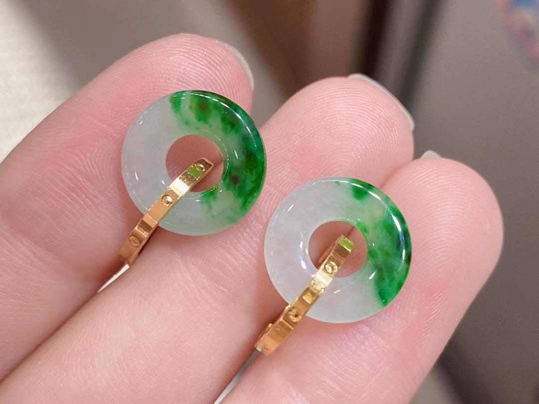 冰飄花甜甜圈耳扣