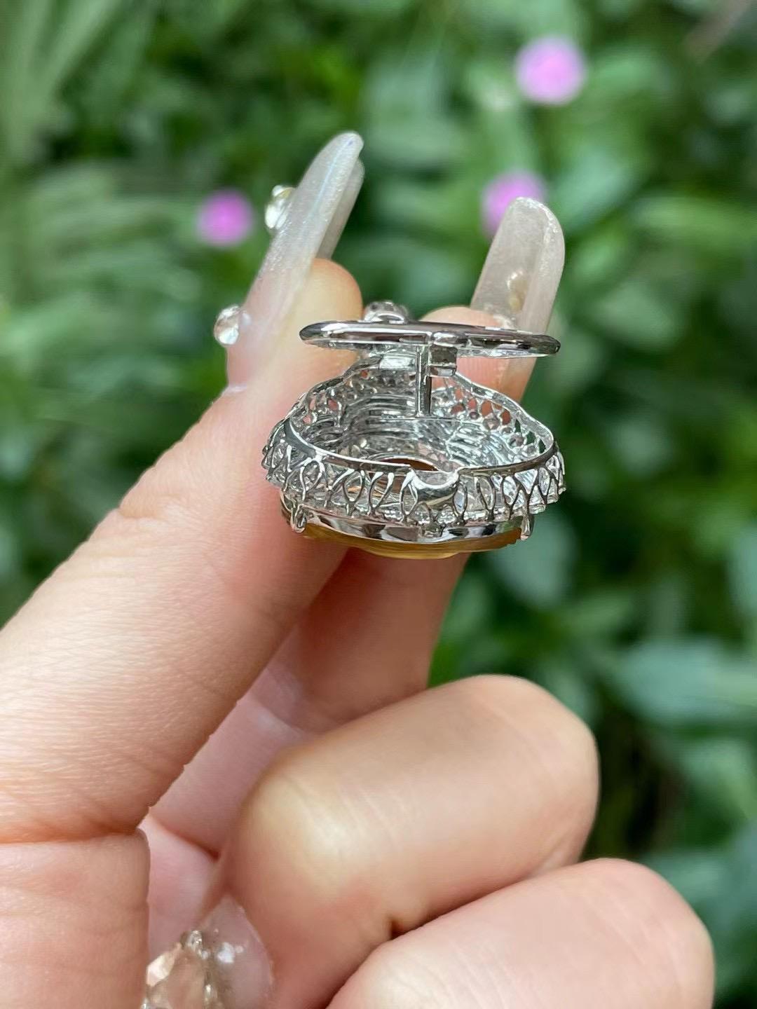 冰金黃翡佛公吊墜