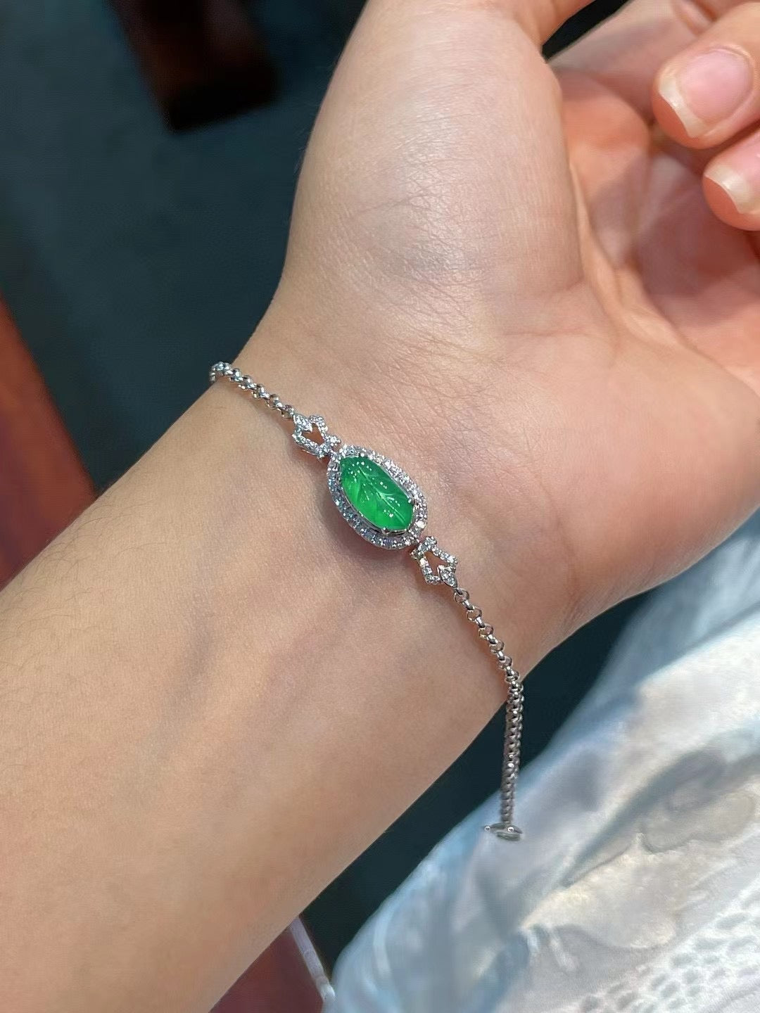 冰陽綠玉葉手鍊
