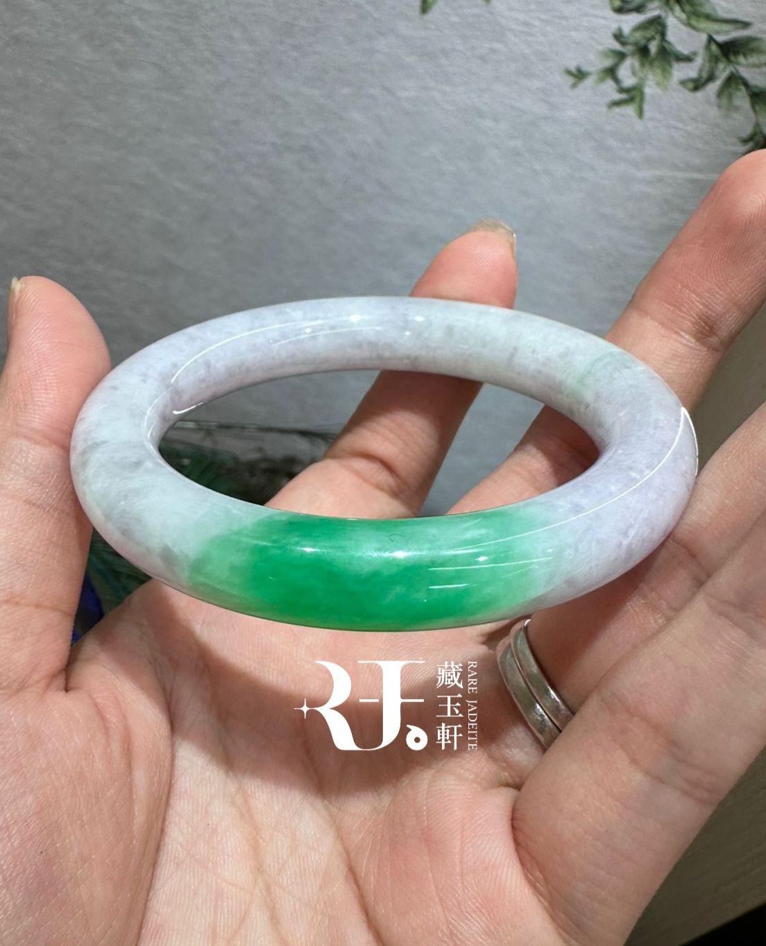 紫糯白底青山福鐲