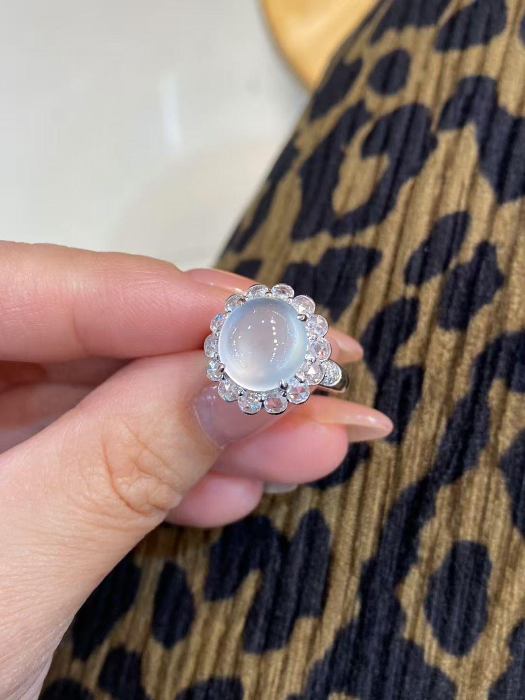 茅台白蛋面戒指