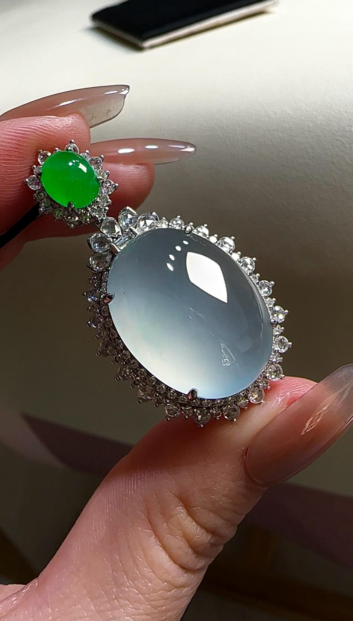 白月光鴿子蛋吊墜