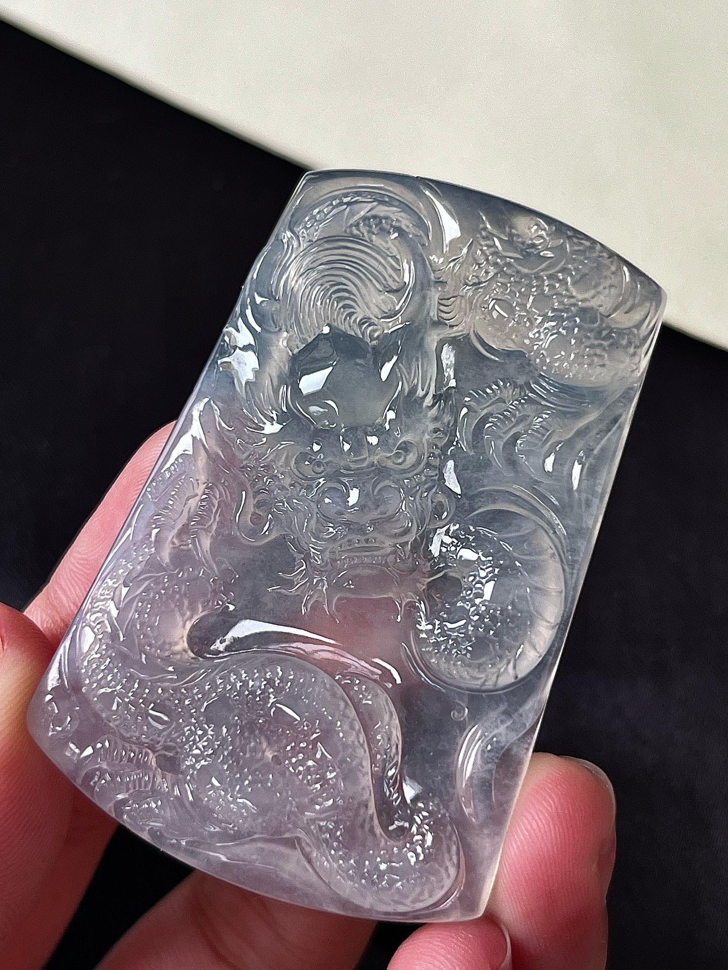 高冰翡翠大龍牌