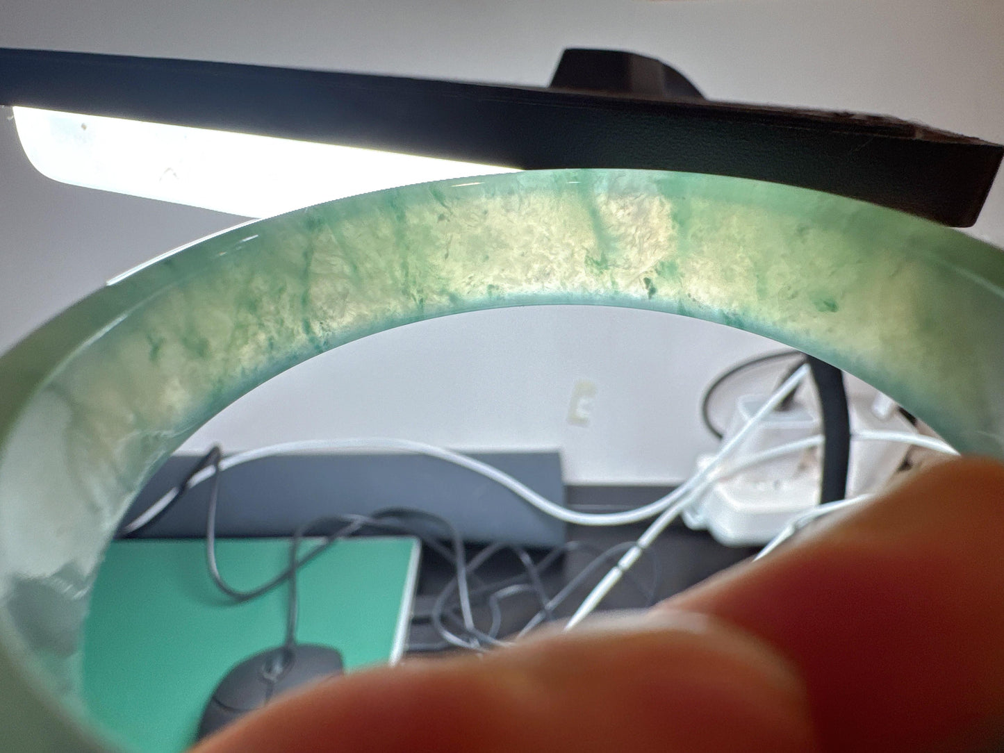 甜陽綠飄花平安鐲