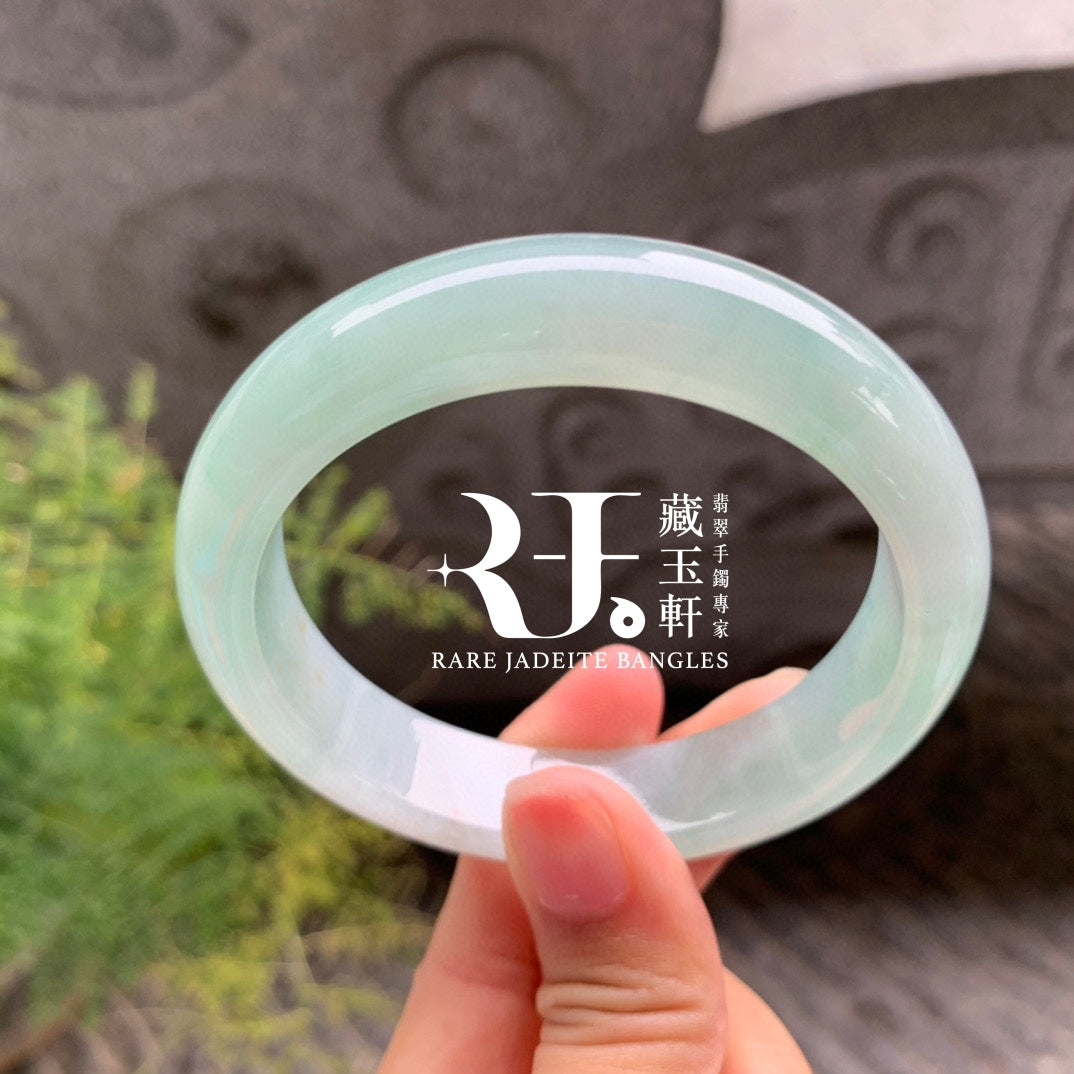 冰種晴綠底正圈手鐲