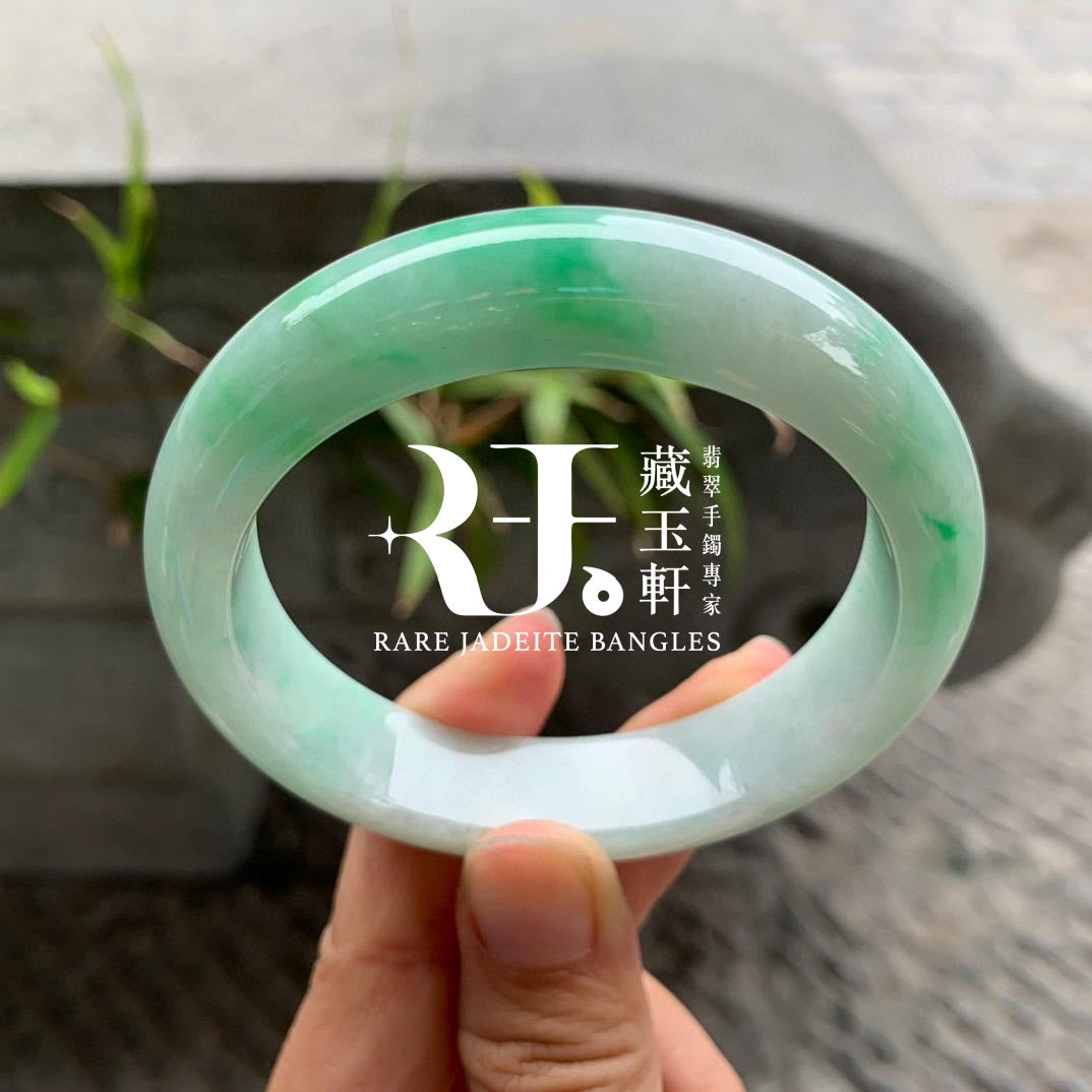 冰糯化陽綠平安鐲
