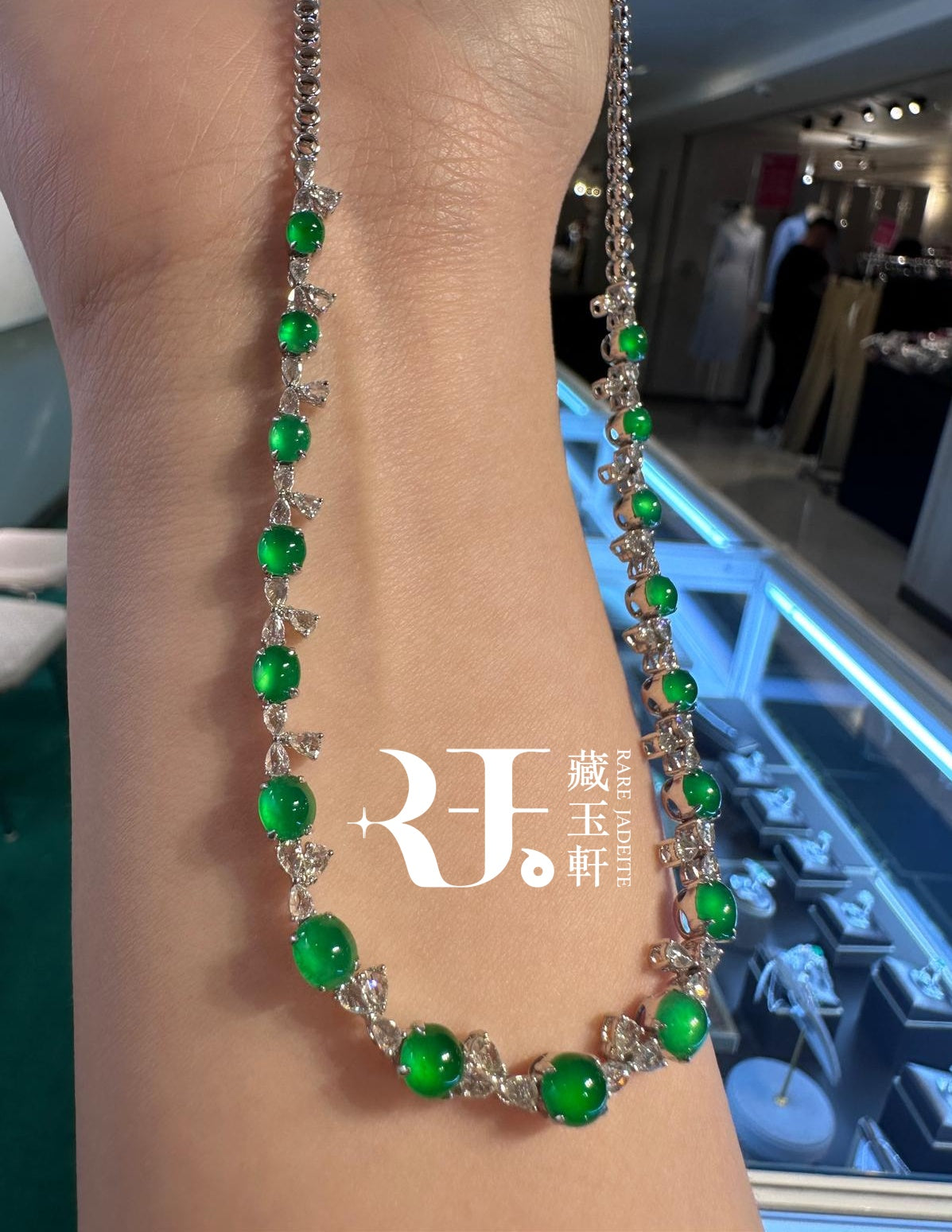 輕奢冰翠蛋面項鍊