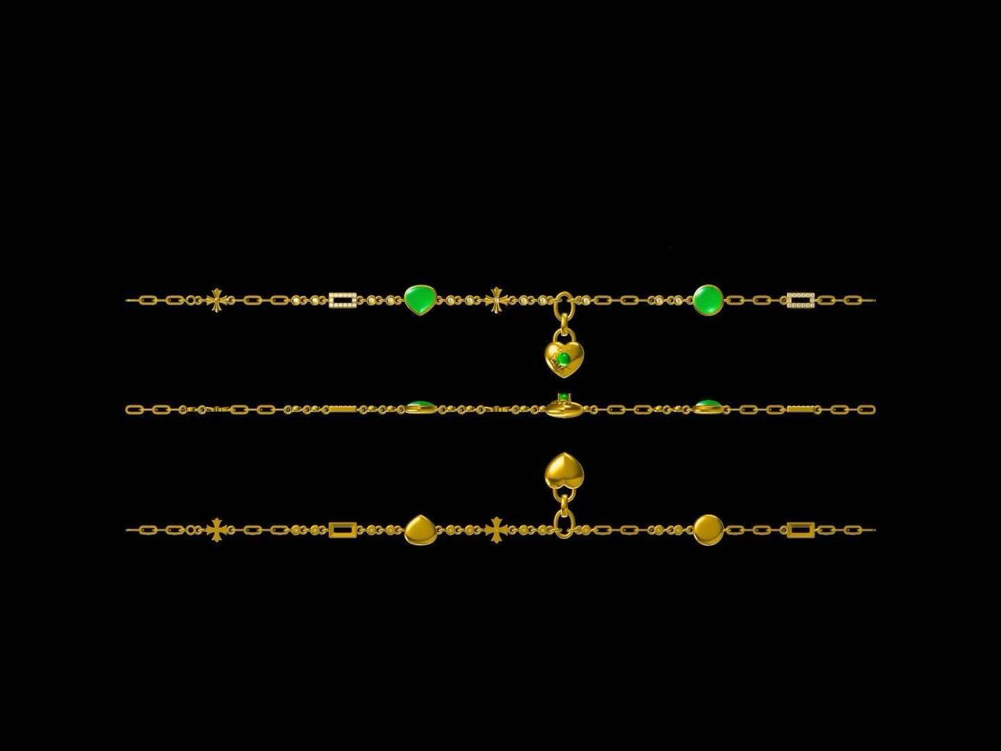 鎖心戀翡翠手鍊