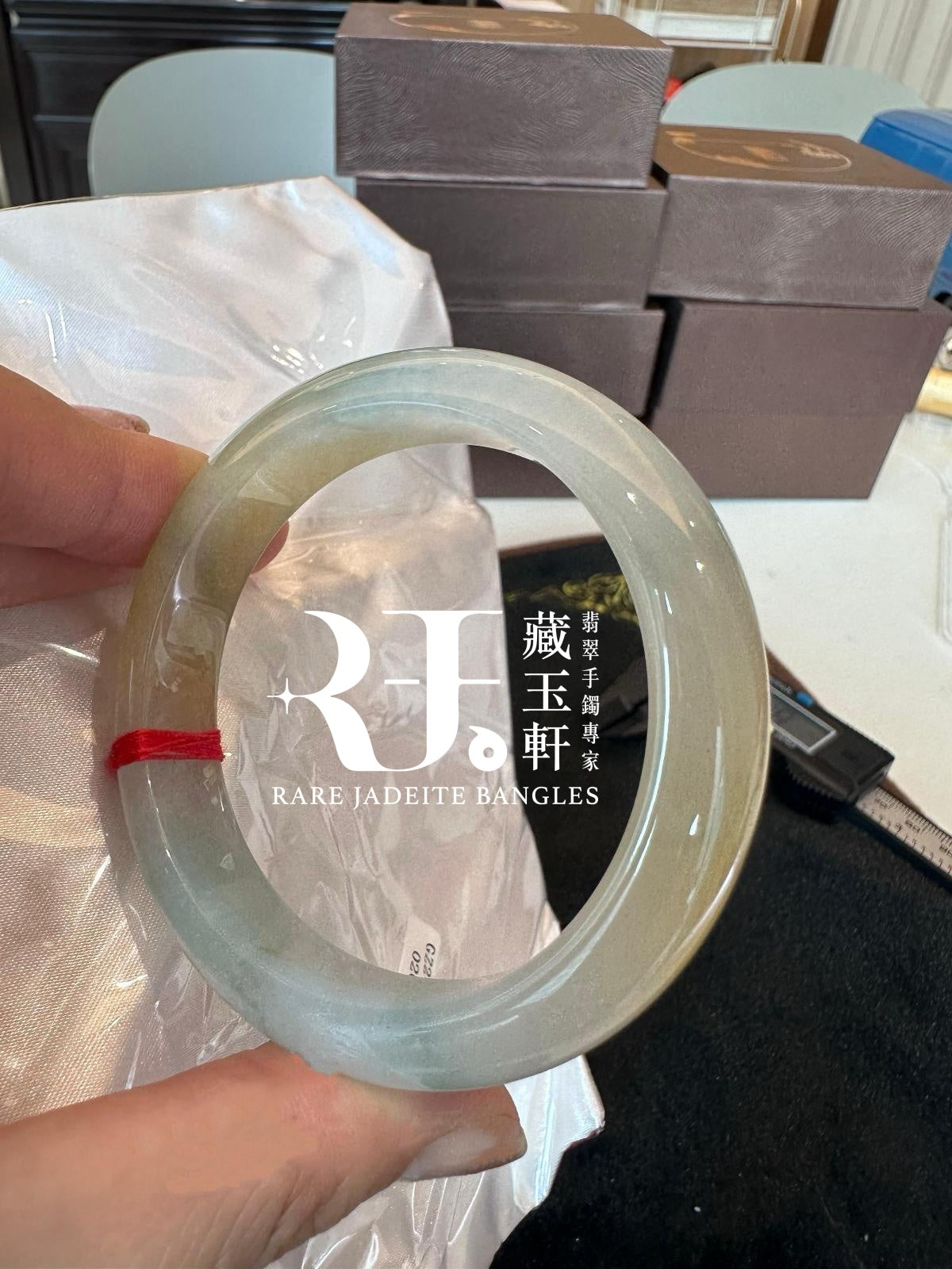 冰黃飄綠平安鐲