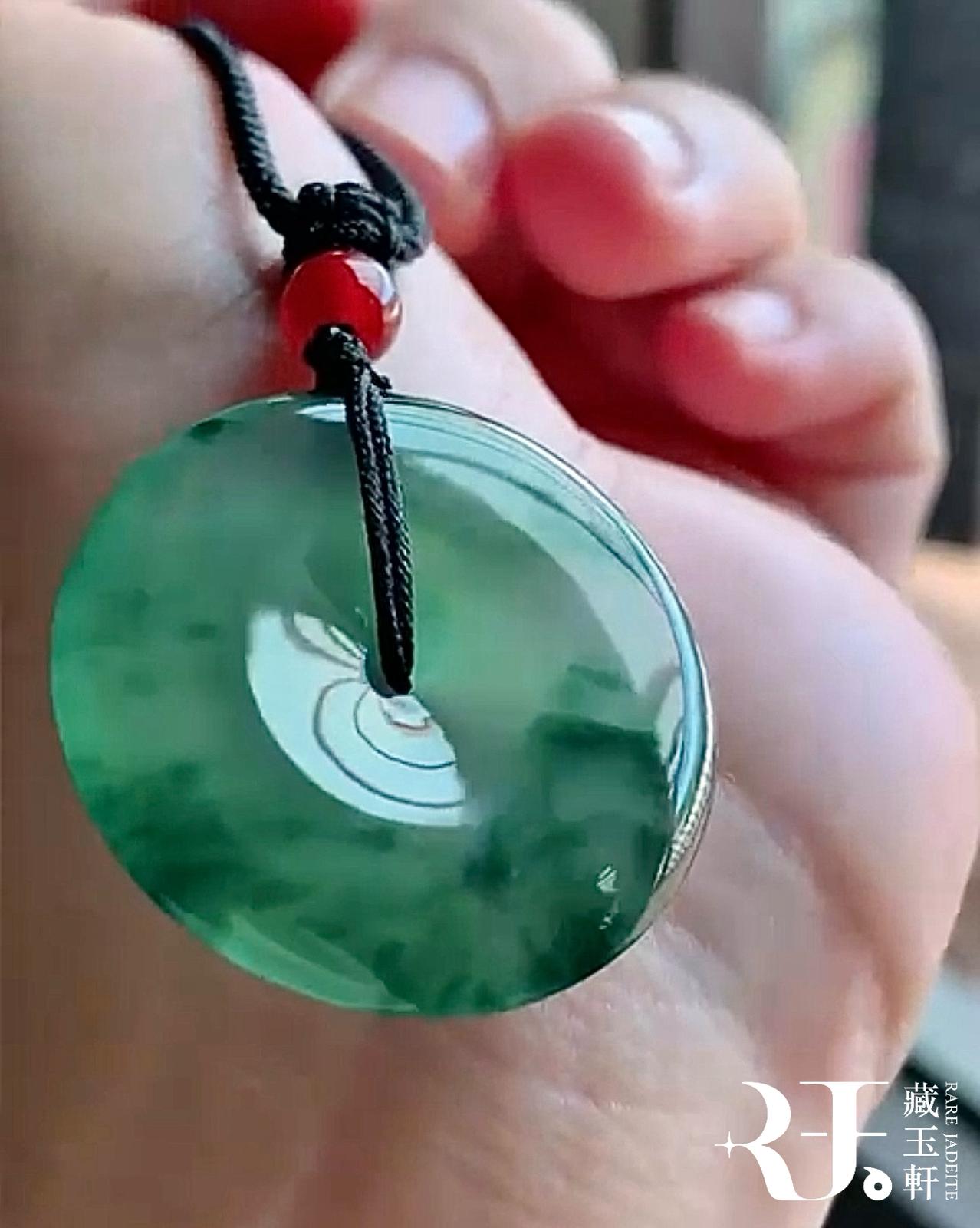 墨韻飄花平安扣