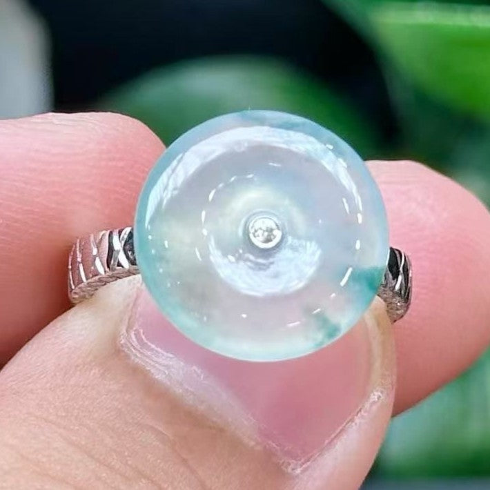 冰飄花平安扣戒指兩用款