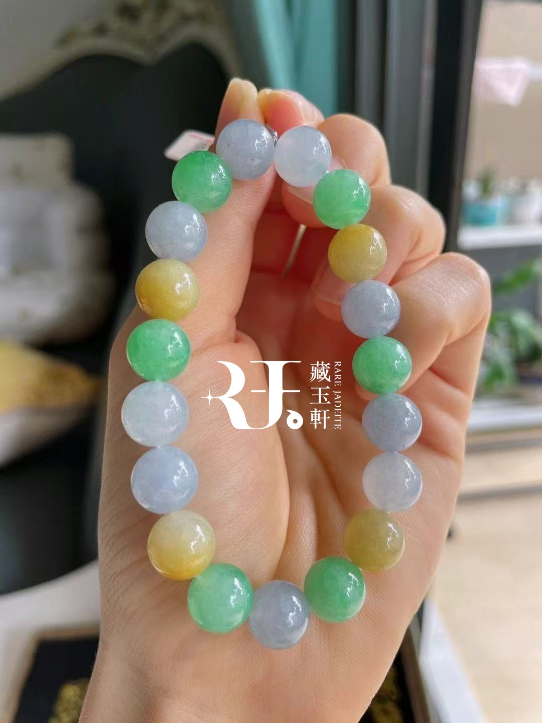 冰彩糖翡翠手串