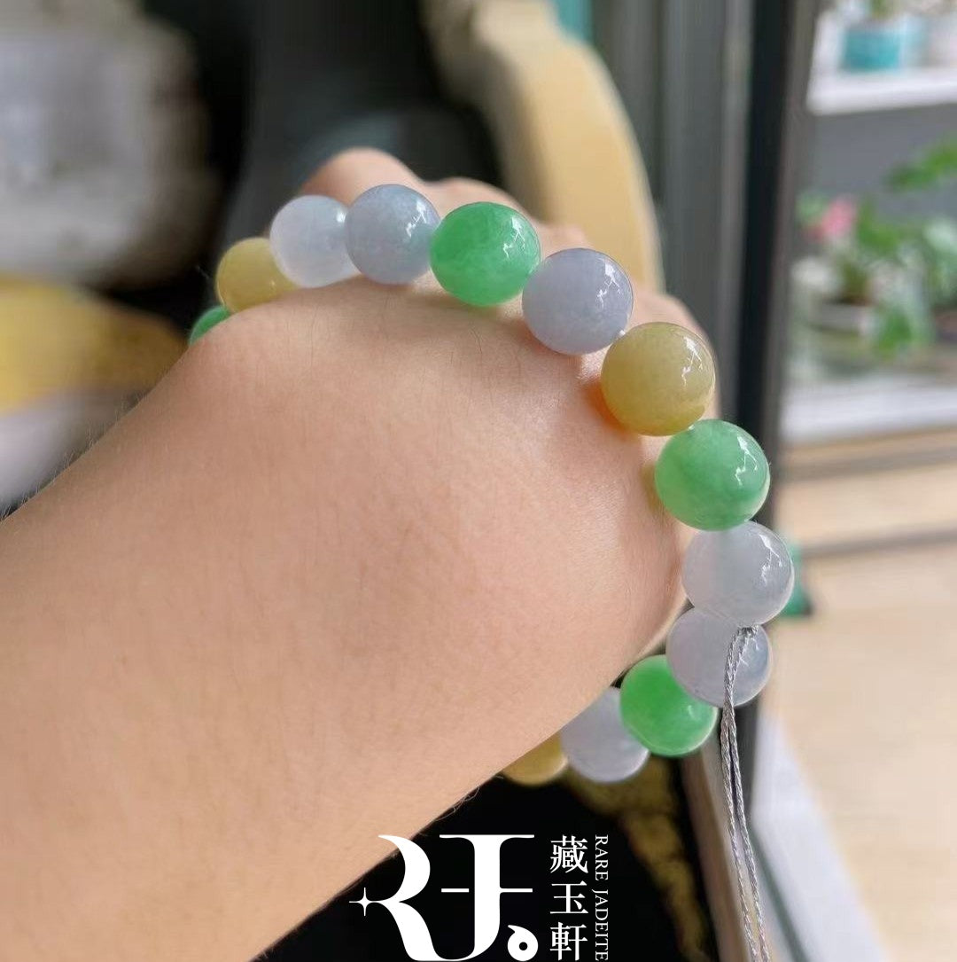 冰彩糖翡翠手串