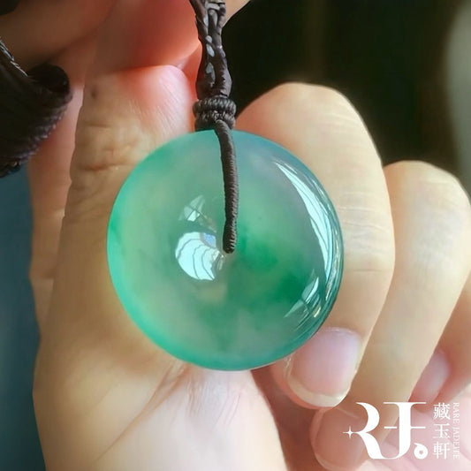 飄花平安扣翡翠