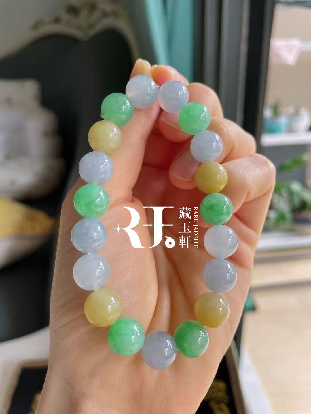 冰彩糖翡翠手串