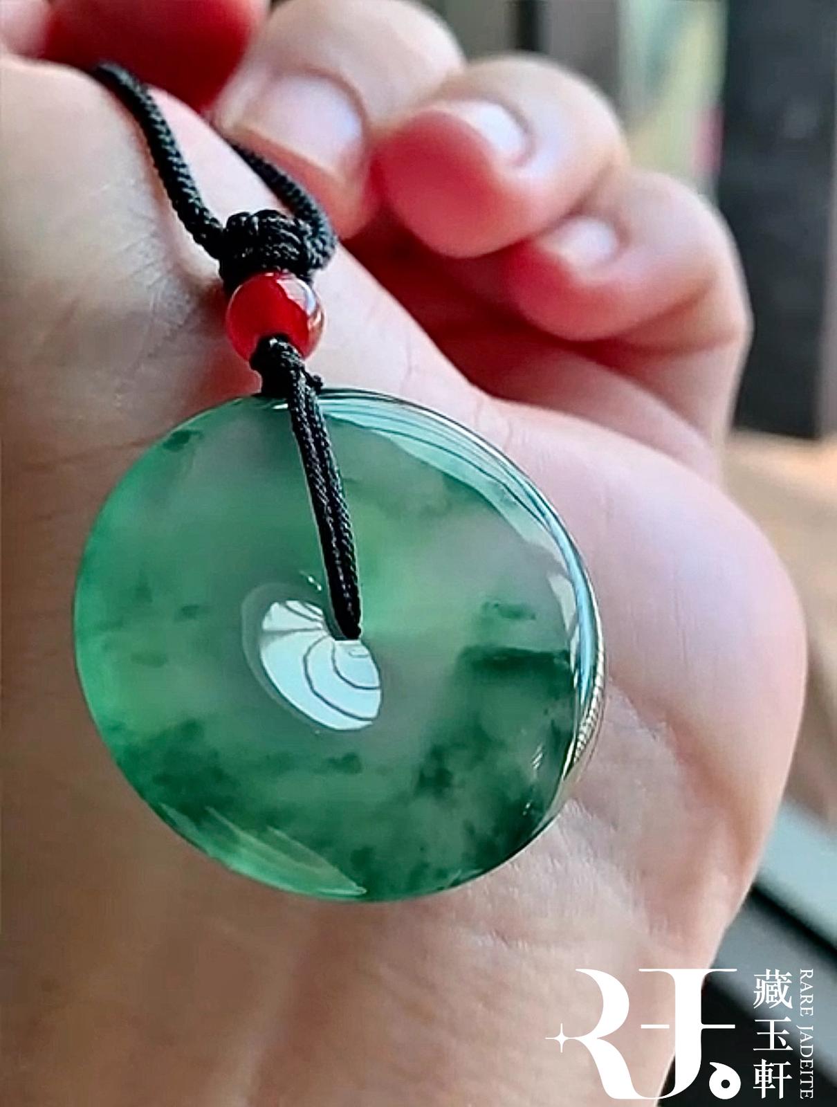 墨韻飄花平安扣