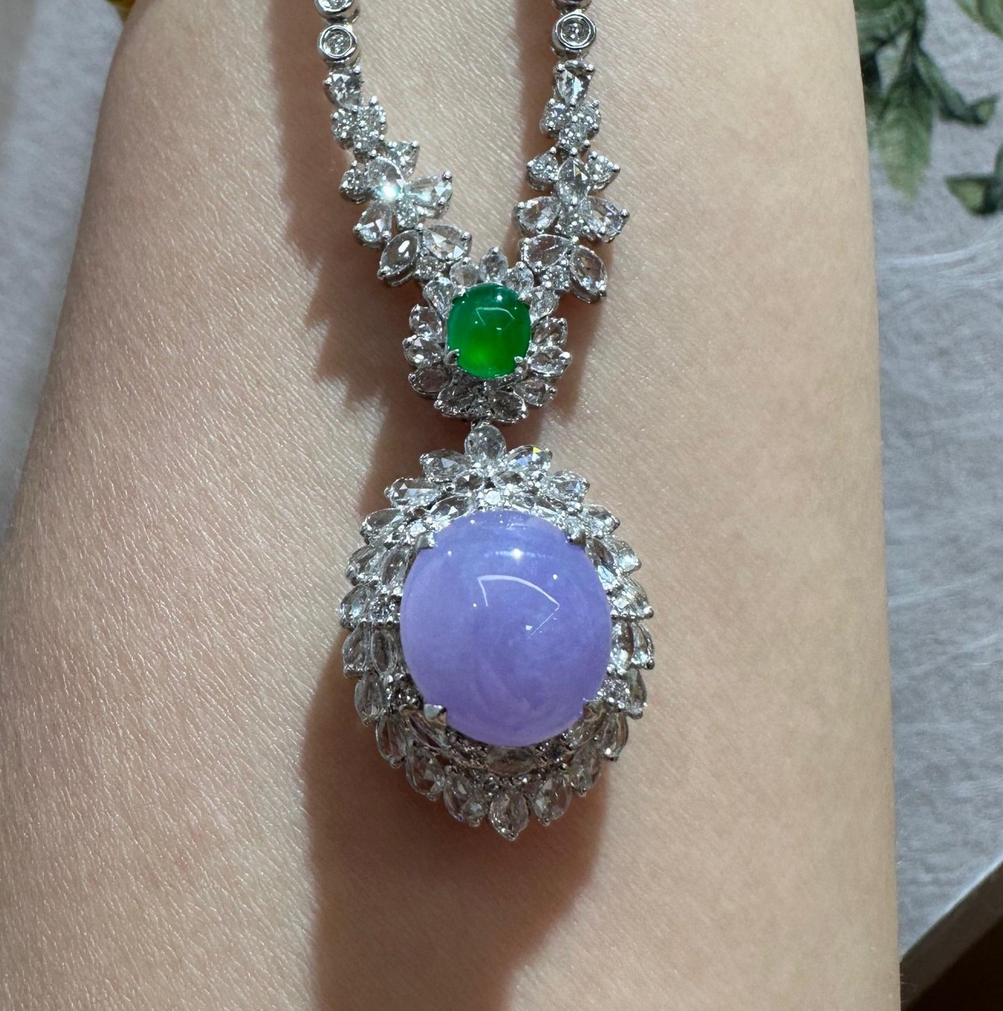 紫羅蘭蛋面項鍊