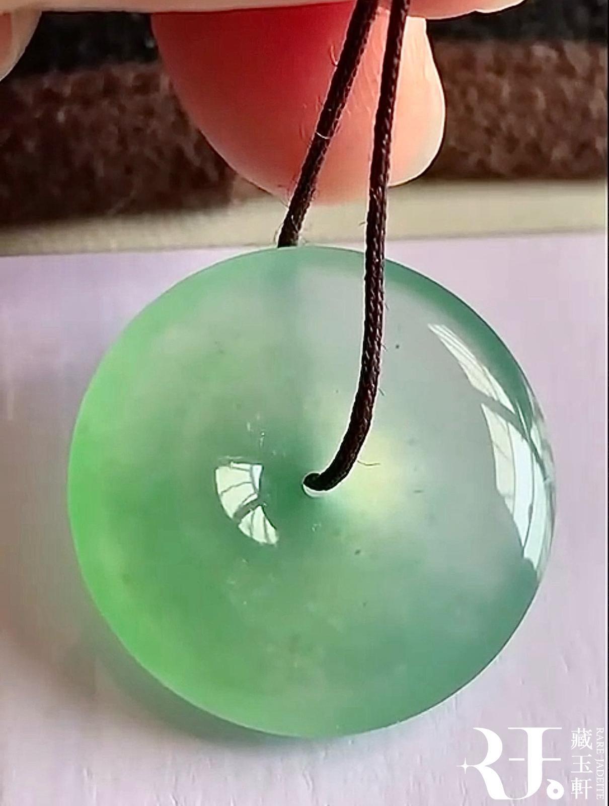 冰甜綠平安扣翡翠