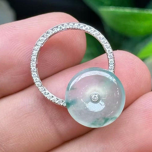 冰飄花平安扣戒指兩用款