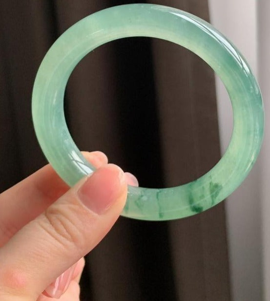 高冰飄綠花福鐲