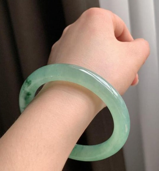 高冰飄綠花福鐲