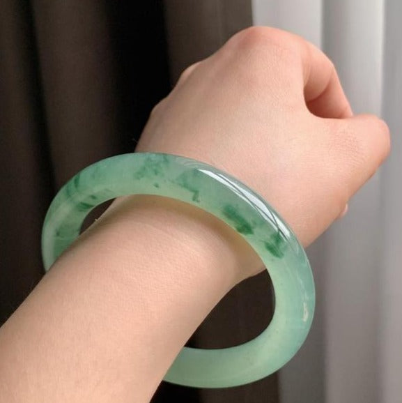 高冰飄綠花福鐲