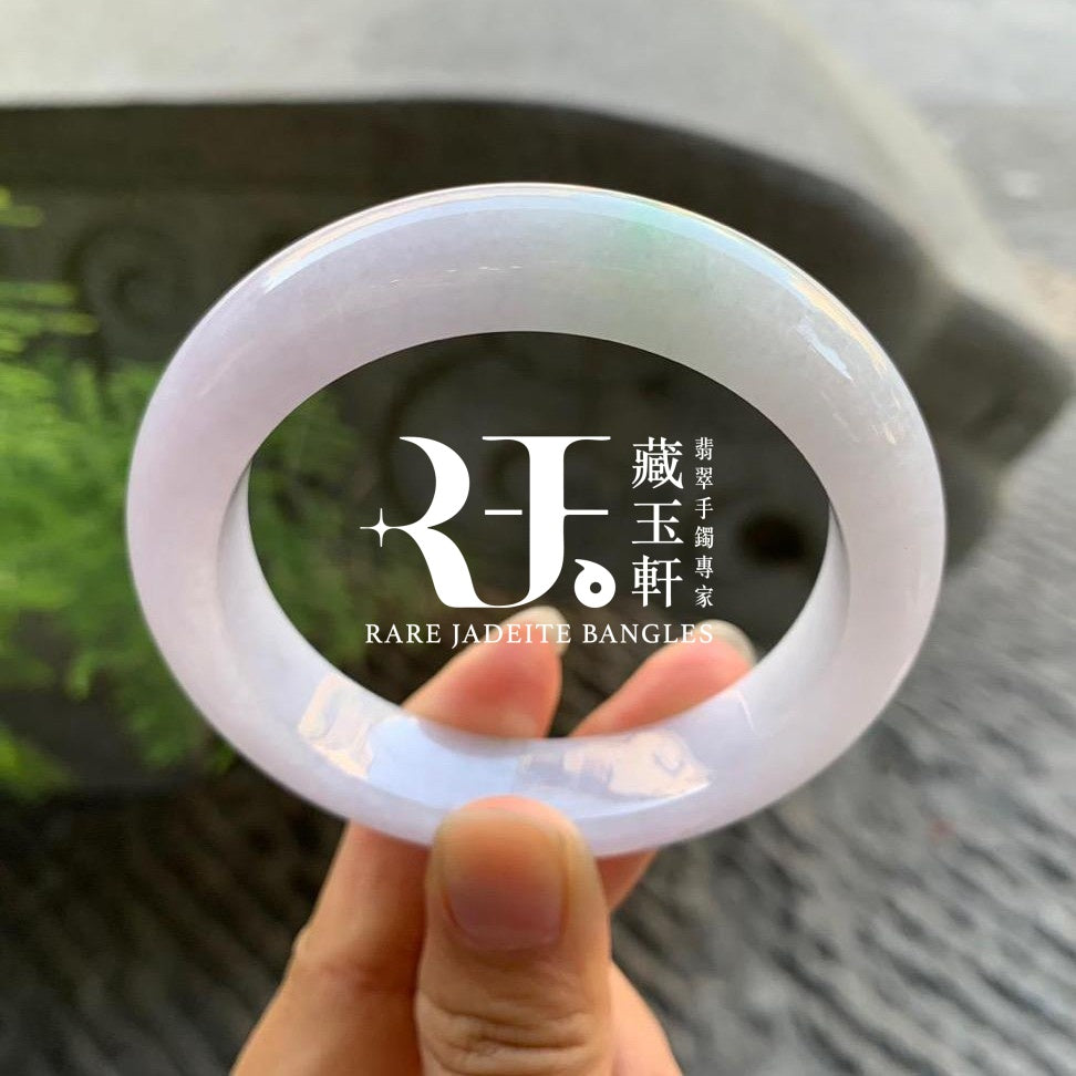 冰粉紫飄綠平安鐲