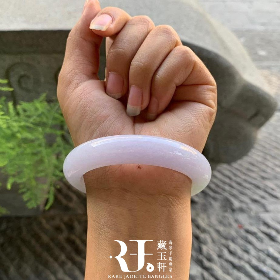 冰粉紫飄綠平安鐲