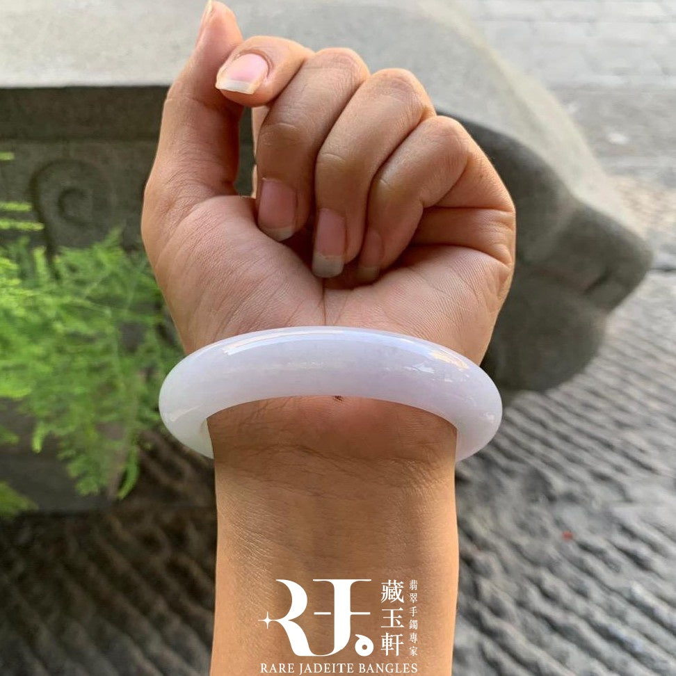 冰粉紫飄綠平安鐲