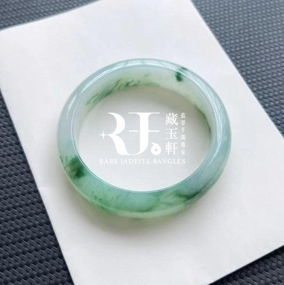 奶白冰飄花平安鐲
