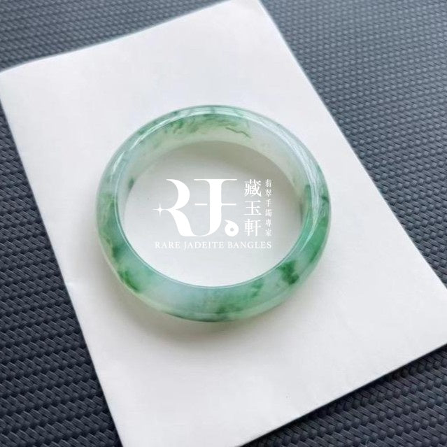 奶白冰飄花平安鐲