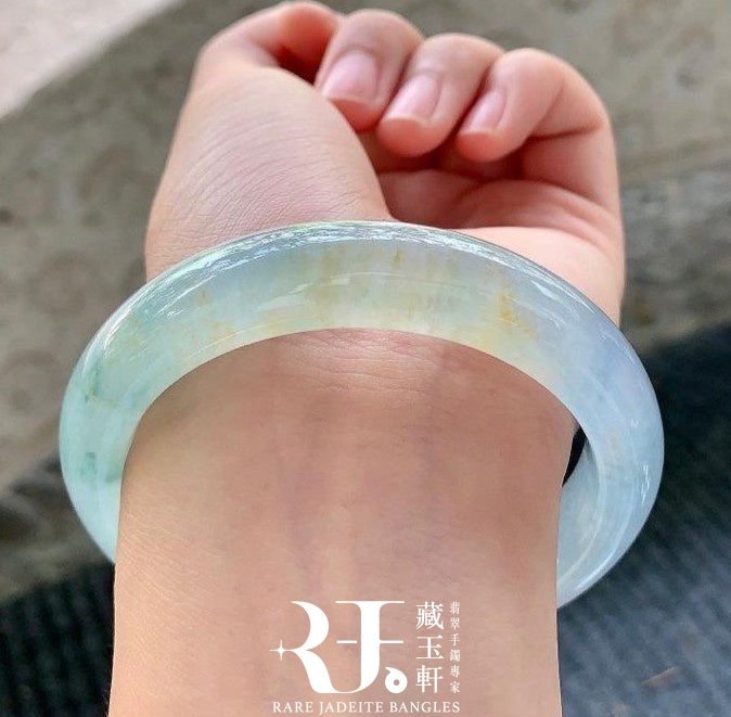高冰三彩平安鐲
