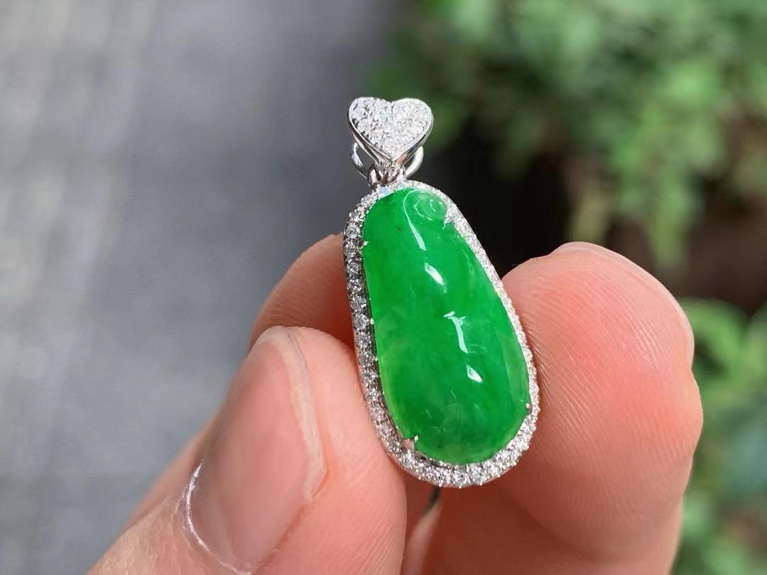 冰辣綠葫蘆瓜吊墜