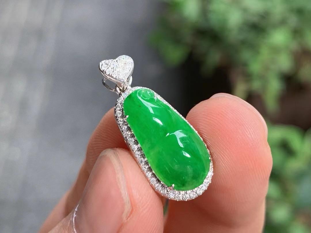 冰辣綠葫蘆瓜吊墜