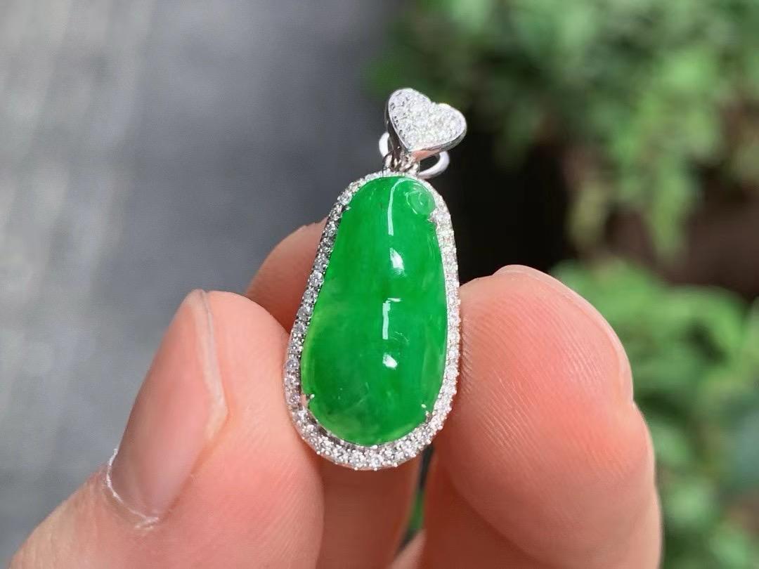 冰辣綠葫蘆瓜吊墜