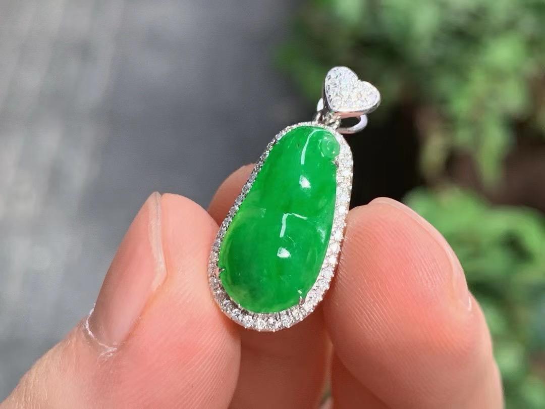 冰辣綠葫蘆瓜吊墜