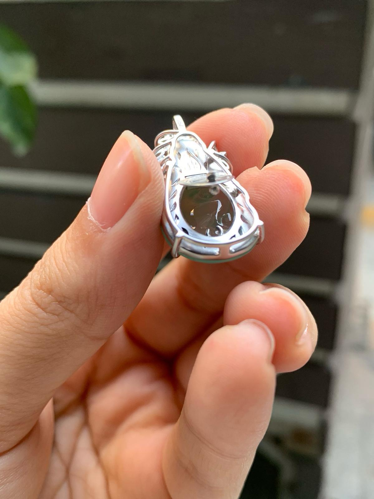 冰甜綠如意吊墜