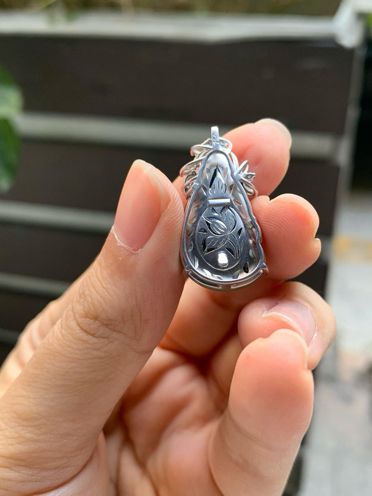 冰甜綠如意吊墜