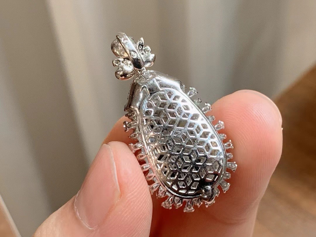 冰翠綠如意吊墜