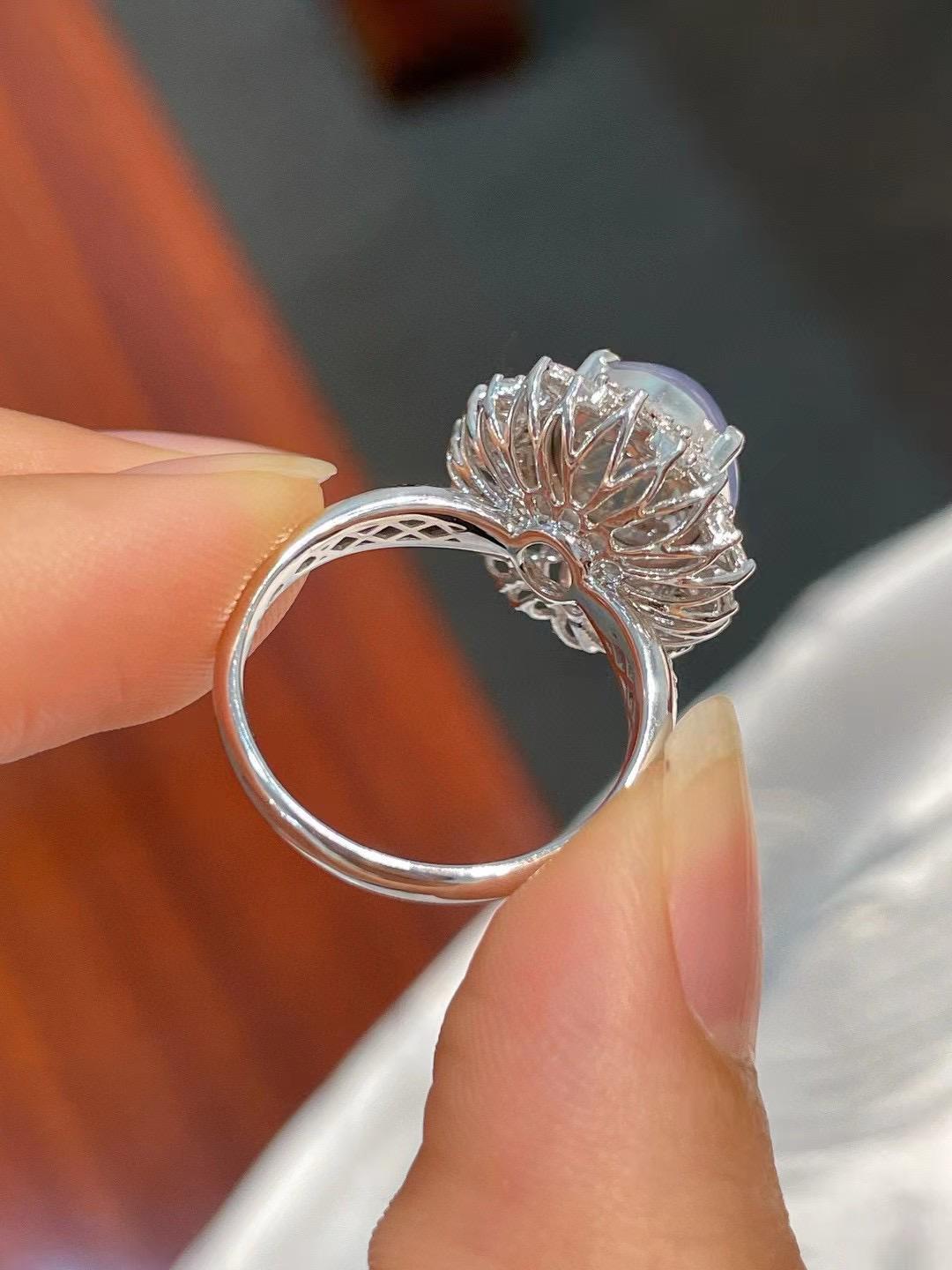 紫羅蘭鴿子蛋戒指