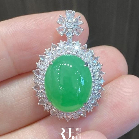 老坑陽綠蛋面兩用款