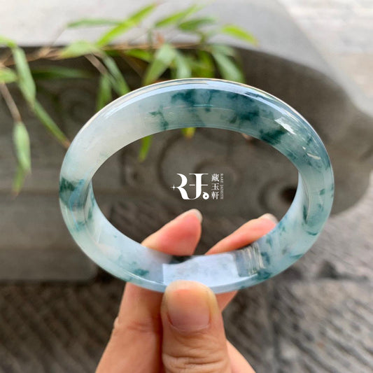 冰飄藍花正圈手鐲