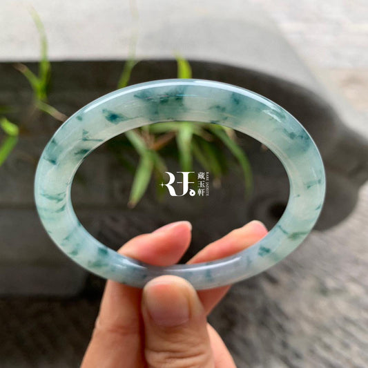 冰飄藍綠花福鐲