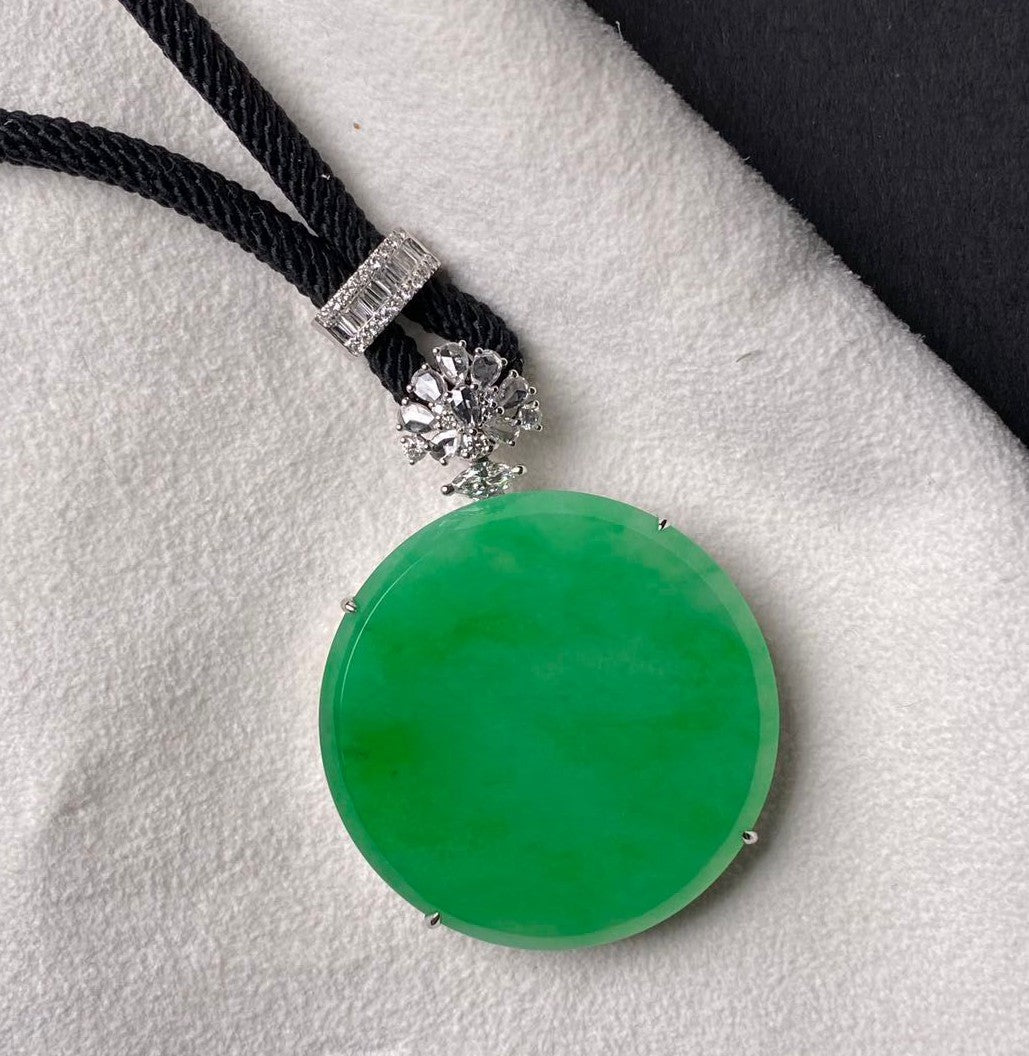 冰滿綠飄花圓牌