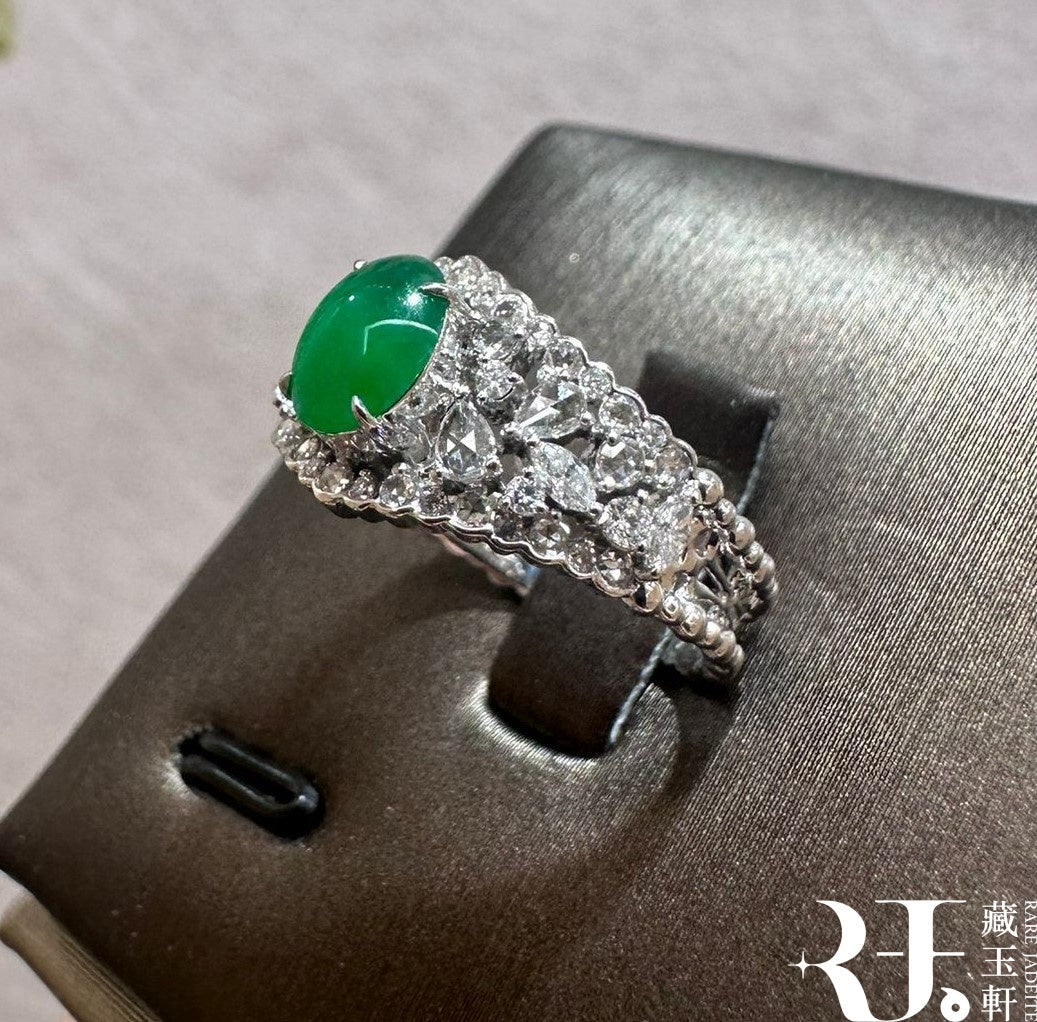 蕾絲鏤空蛋面戒指