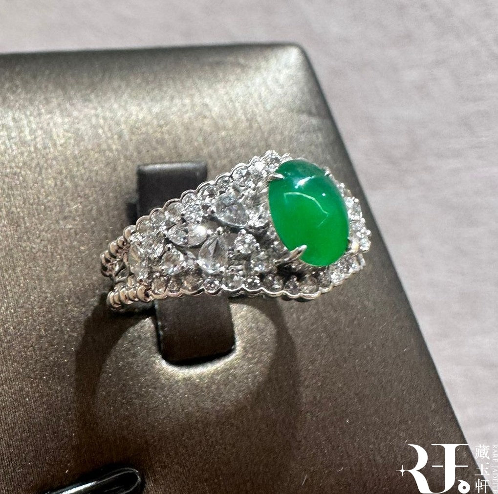 蕾絲鏤空蛋面戒指