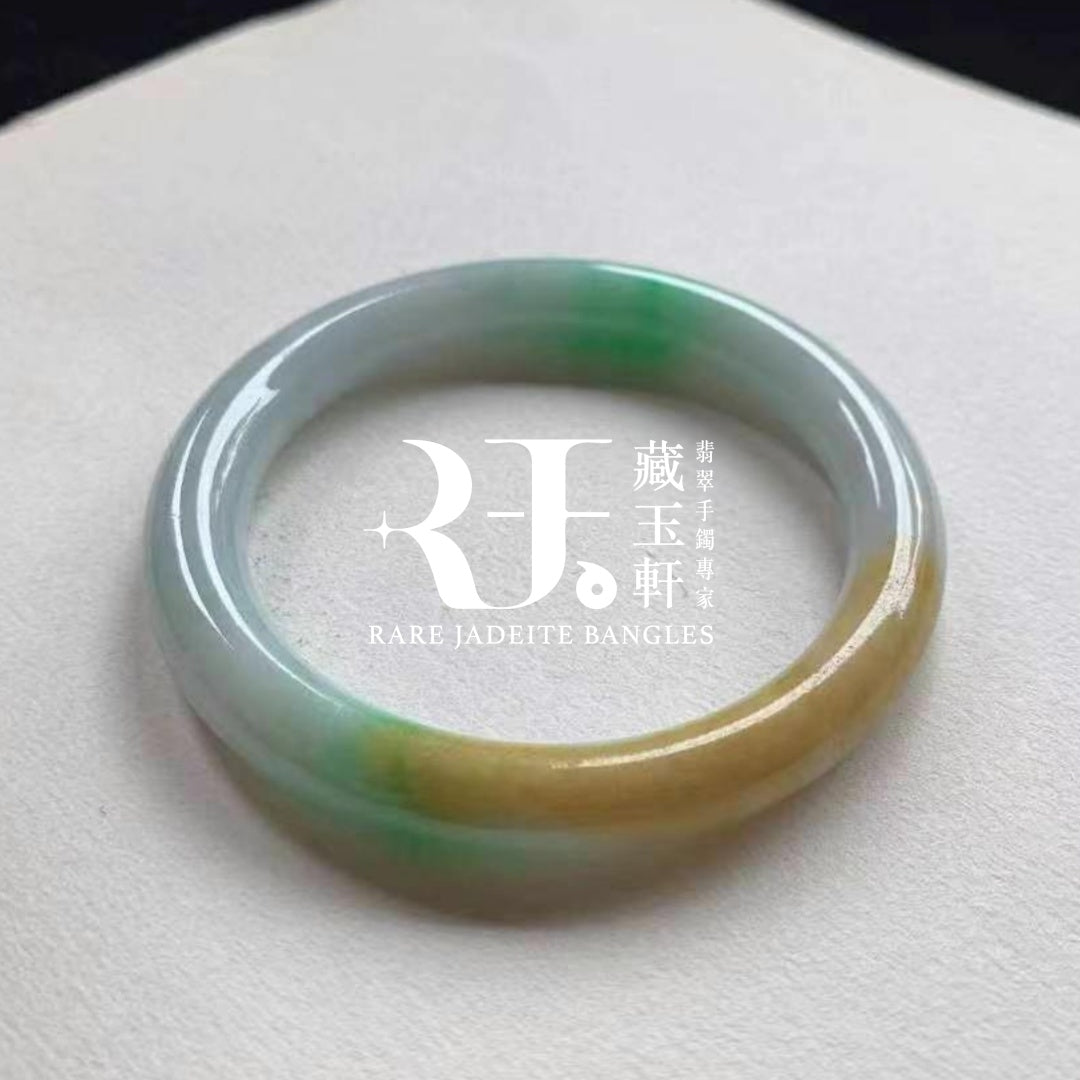 黃加綠福壽鐲