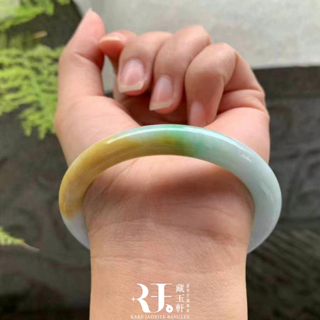 黃加綠福壽鐲